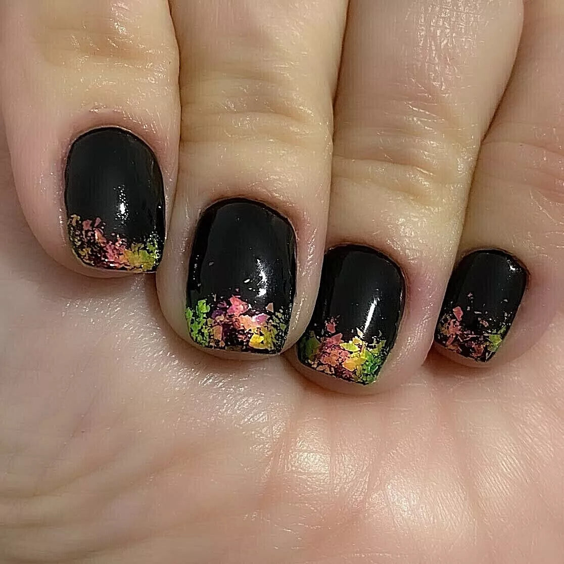 Hand featuring Bio Sculpture Sugared Lilac Glitter – bold, lilac glitter for inclusive, dazzling nail art