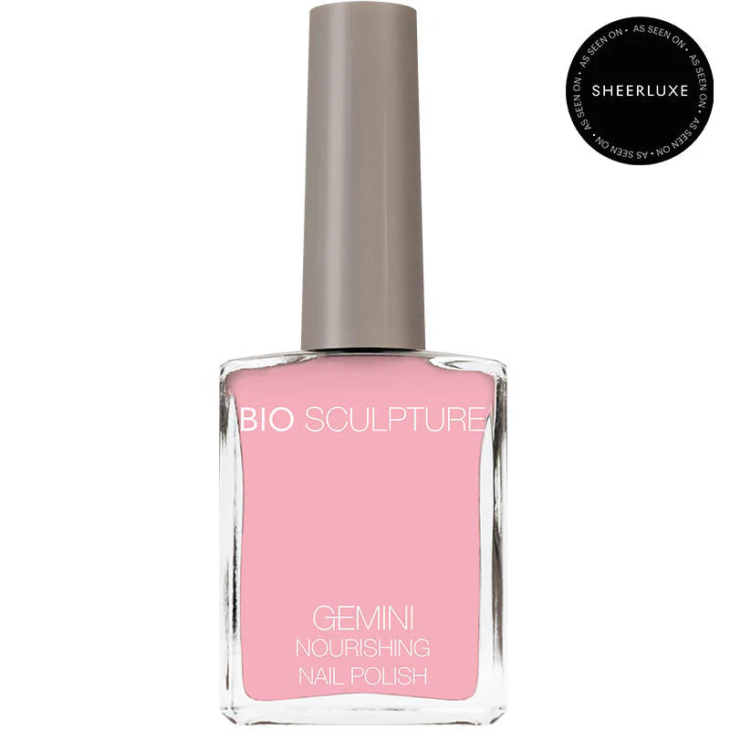 Bio Sculpture Gemini Nail Polish No. 68 French Rose – vegan, natural creamy pink polish in a 14ml bottle, perfect for everyday wear