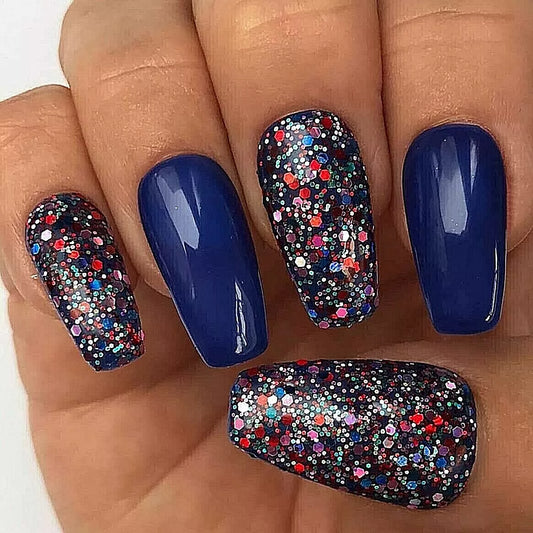 Bio Sculpture Essence Glitter Love Bug 5g – vivid multicoloured mixed-size glitter hexagons for sparkling, creative nail art designs