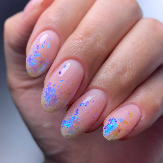 Bio Sculpture Bubblegum Blue Glitter – shimmering, blue glitter for playful, eye-catching nail art