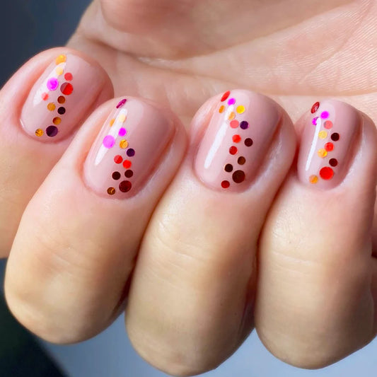 Bio Sculpture Essence Glitter Fruit Salad 3g – multi-coloured fruit-shaped glitter for playful, creative nail art designs