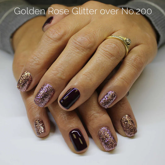 Bio Sculpture Essence Glitter Golden Rose 5g – ultra-fine rose gold glitter for sparkling, creative nail art designs