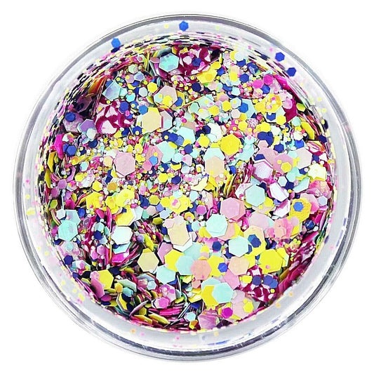 Bio Sculpture Essence Glitter Summer Spritz 5g – ultra-fine orange and gold glitter for sparkling, creative summer nail art designs