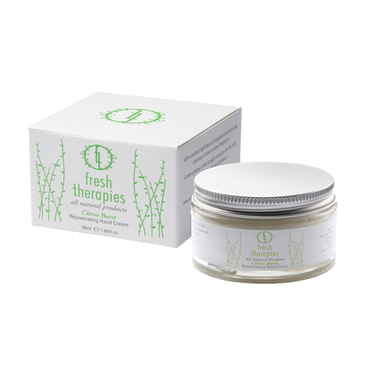 Fresh Therapies Citrus Burst Rejuvenating Hand Cream 50ml – natural, nourishing hand cream with uplifting citrus fragrance