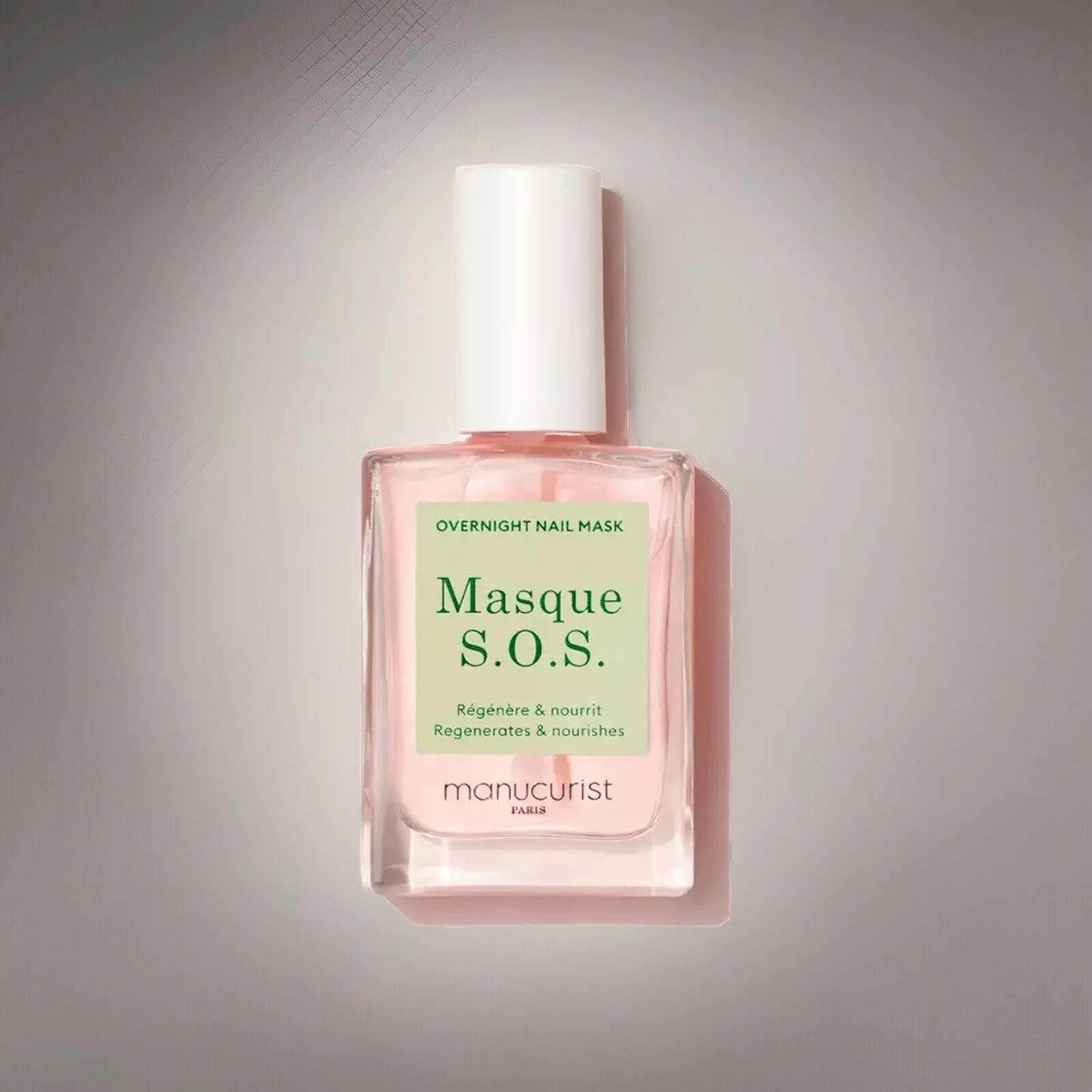 MANUCURIST Paris - Green Range Base Coat - S.O.S. Nail Mask, Repairing Vegan Formula | 15ml