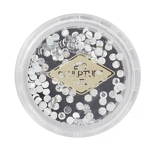 Bio Sculpture Studs Crystal Round – round crystal nail studs for sparkling, creative nail art designs